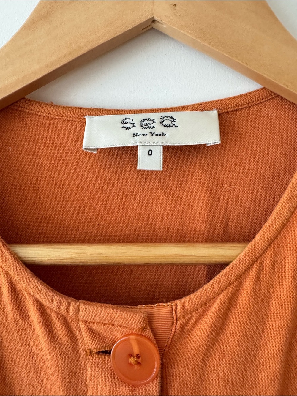 Sea New York Orange Round-Neck Button Top - Picture 2 of 8